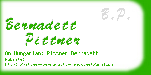 bernadett pittner business card